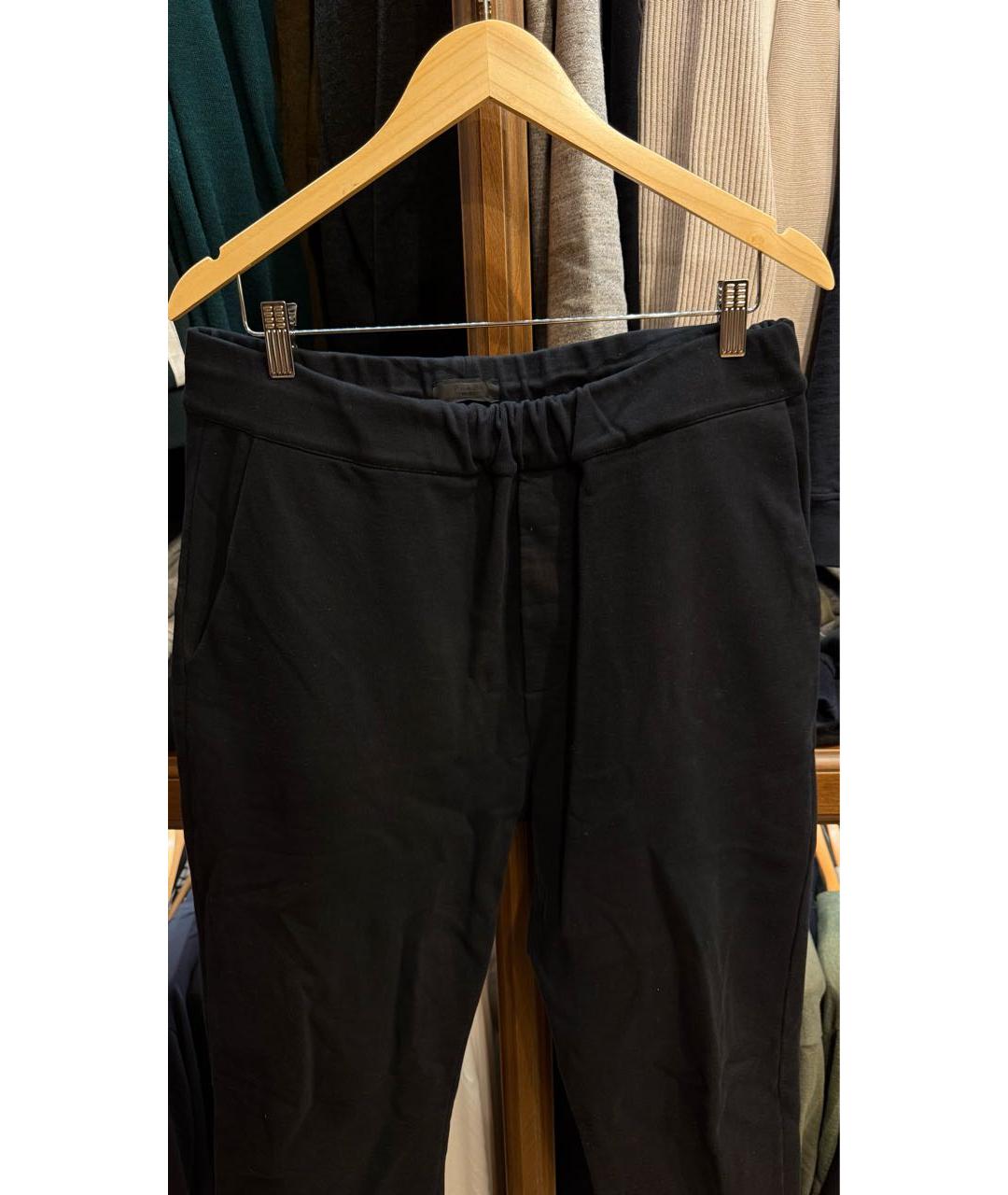 PRADA Черные хлопковые повседневные брюки, фото 3