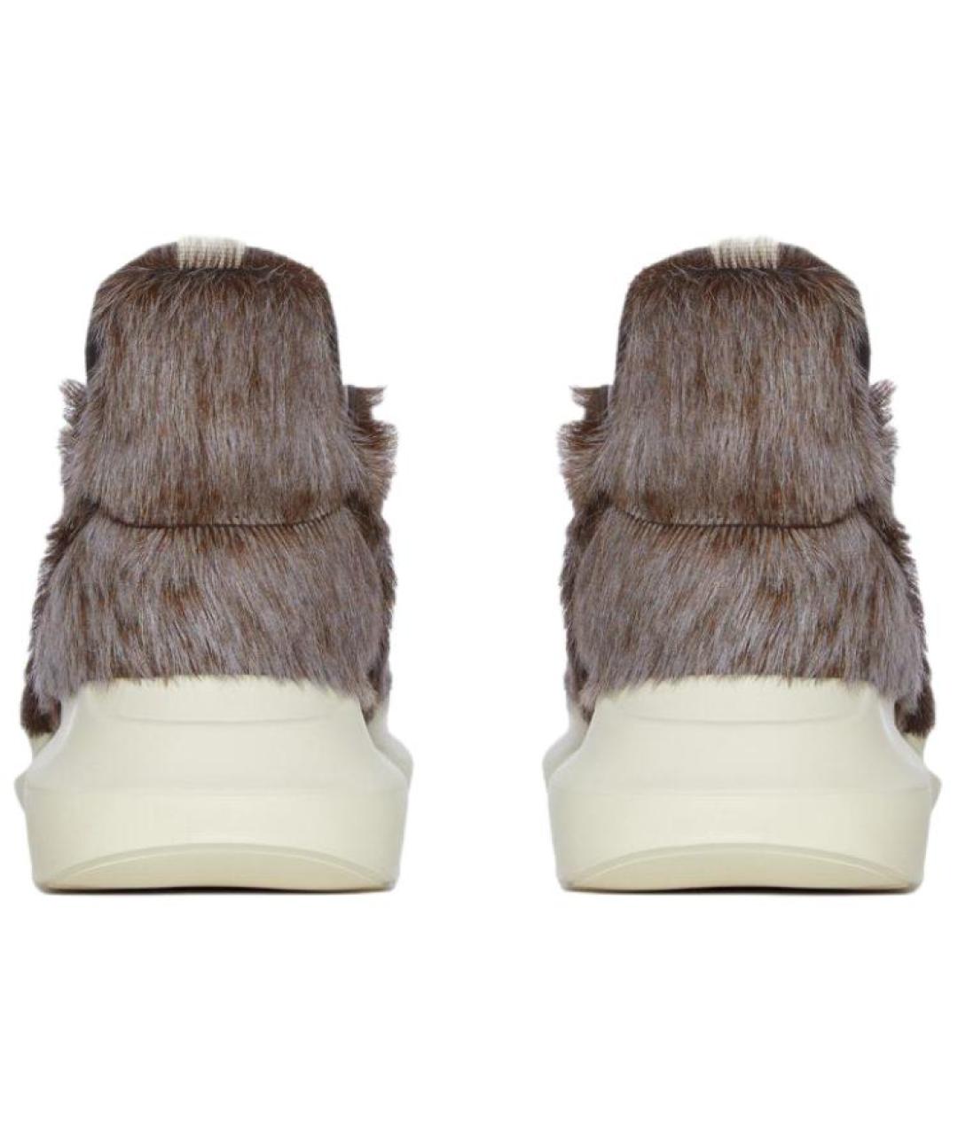RICK OWENS Коричневые высокие кроссовки / кеды, фото 5