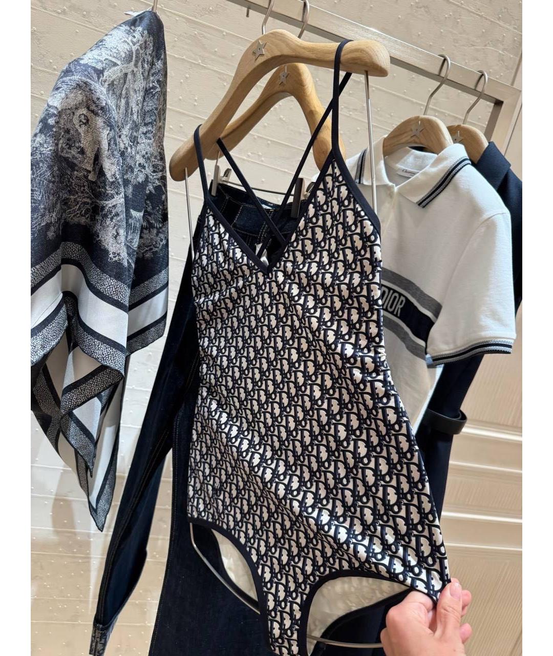 CHRISTIAN DIOR Темно-синий купальник, фото 2
