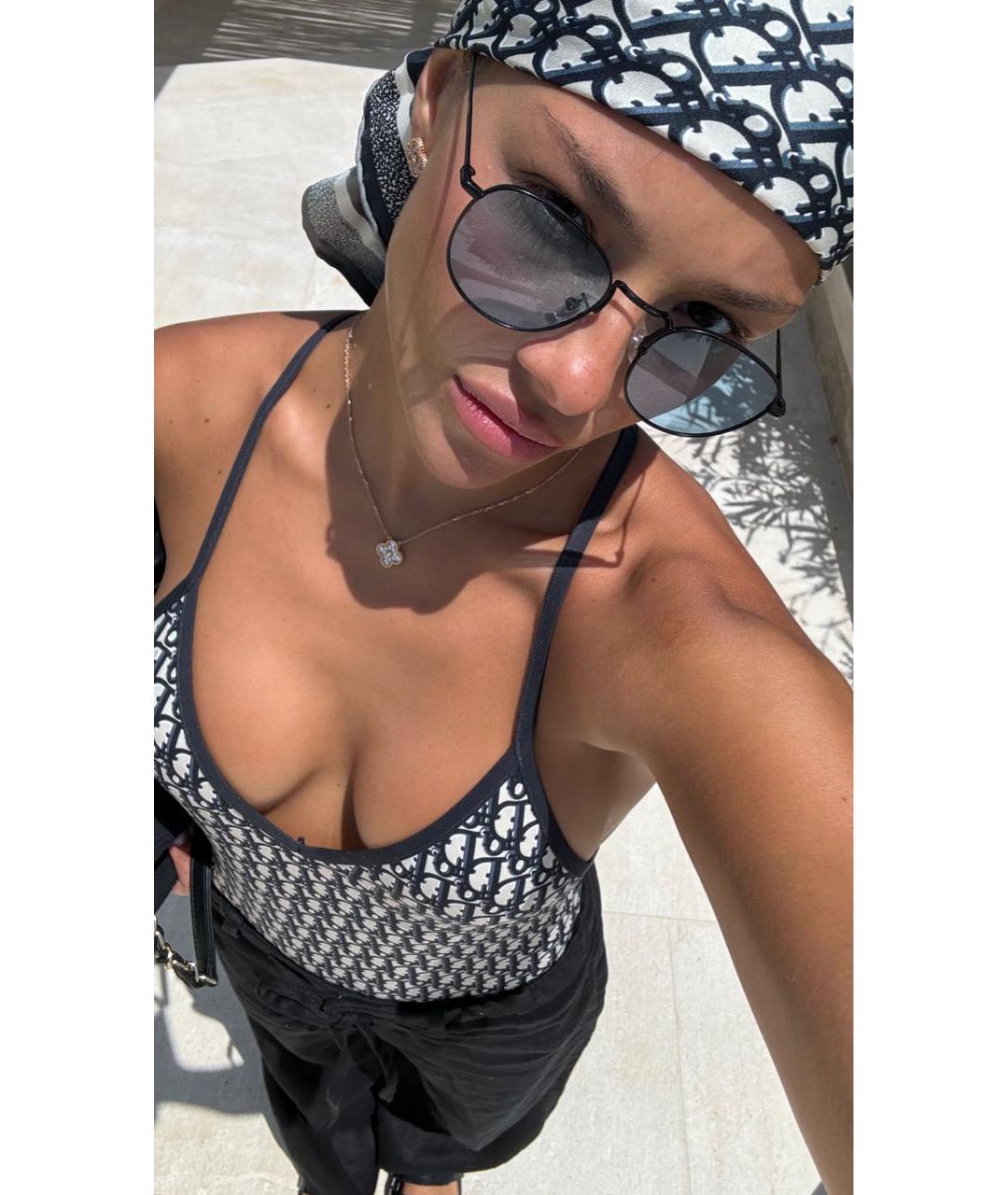 CHRISTIAN DIOR Темно-синий купальник, фото 5