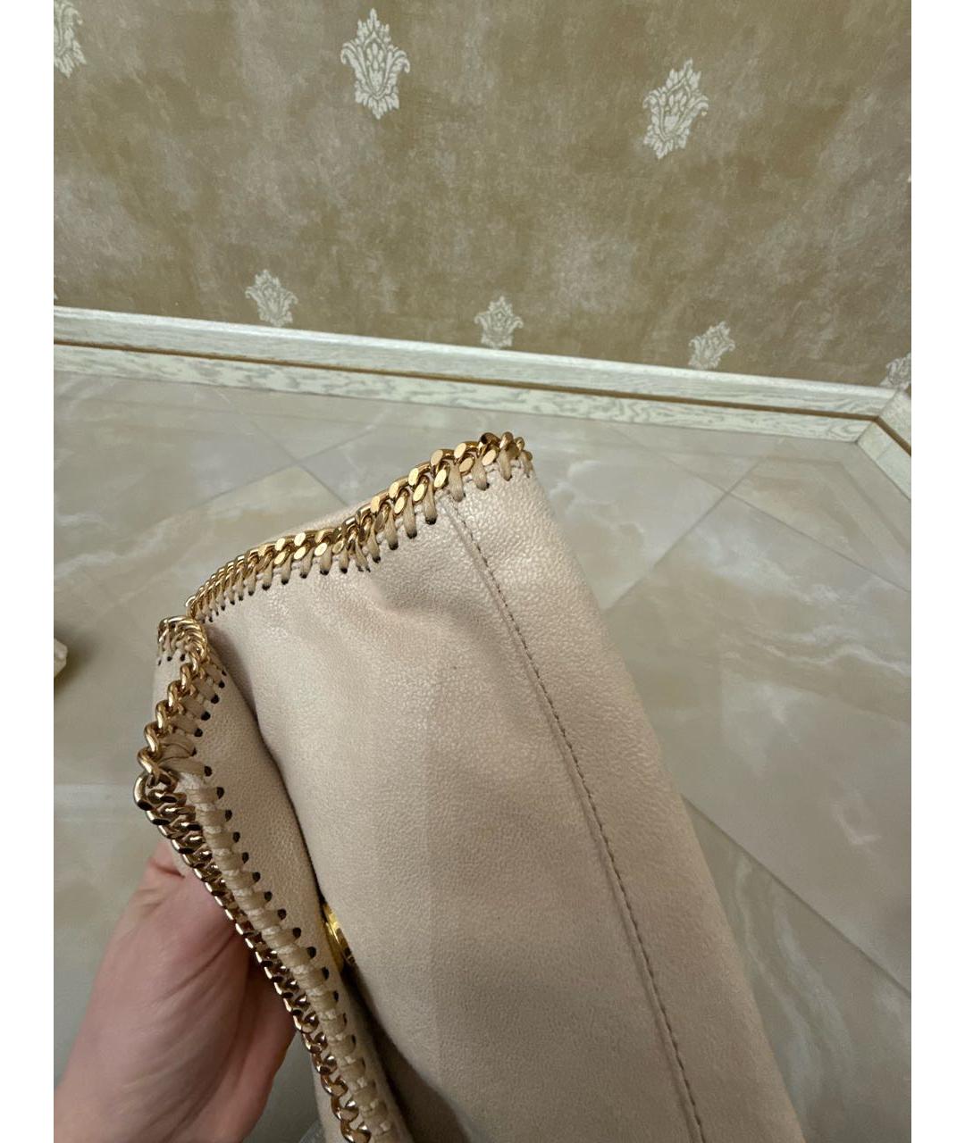 STELLA MCCARTNEY Бежевая кожаная сумка через плечо, фото 5