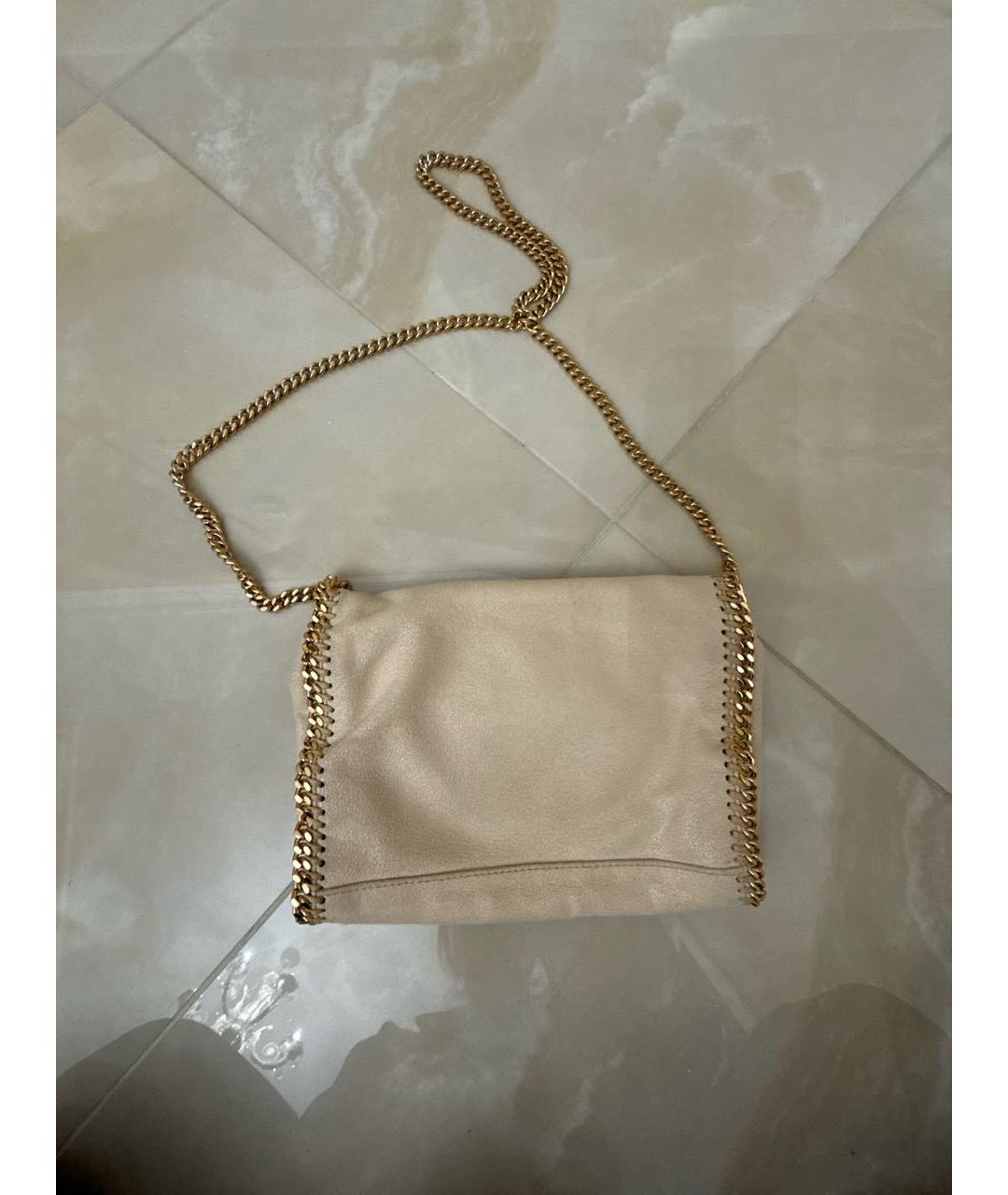 STELLA MCCARTNEY Бежевая кожаная сумка через плечо, фото 3