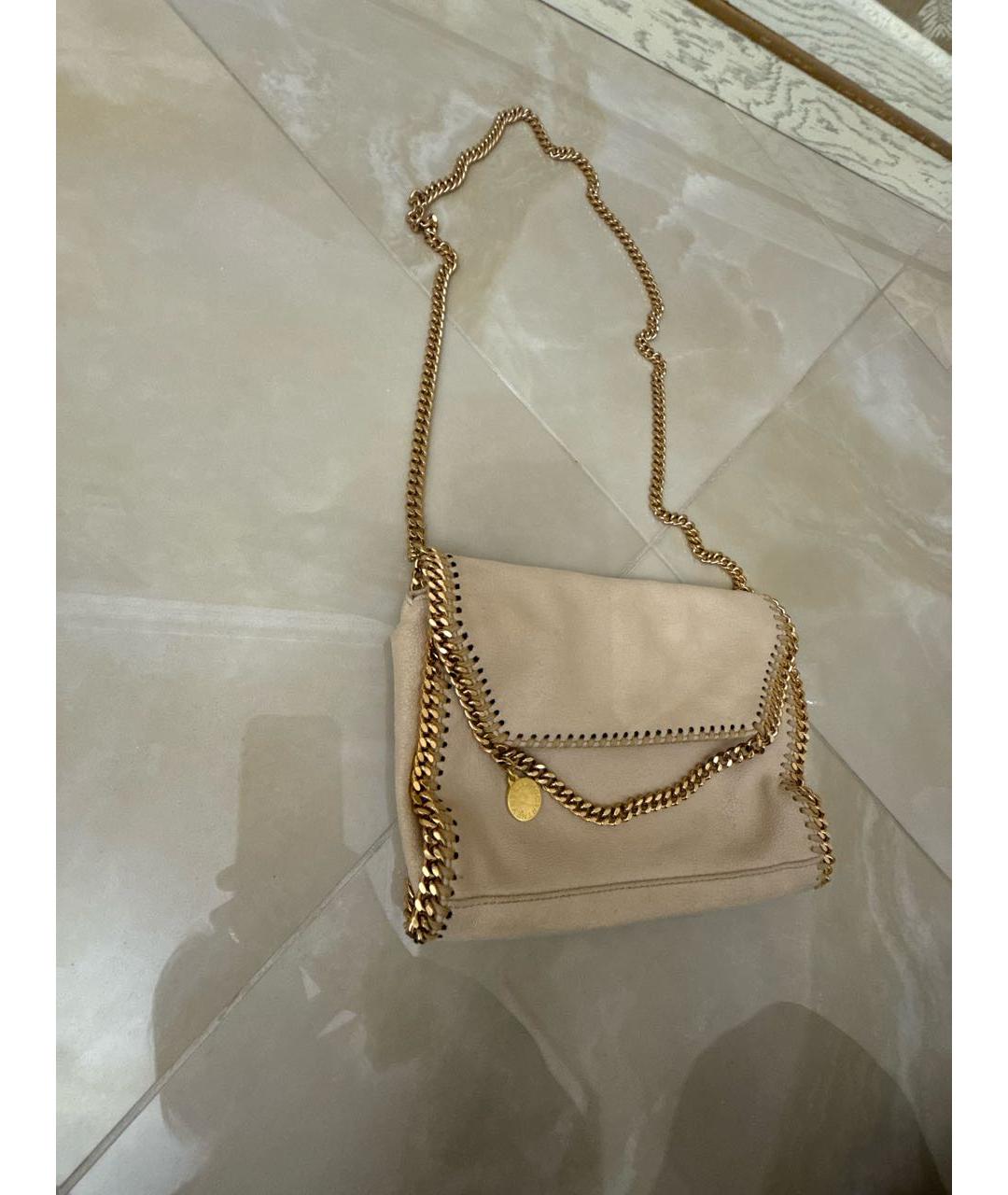 STELLA MCCARTNEY Бежевая кожаная сумка через плечо, фото 2