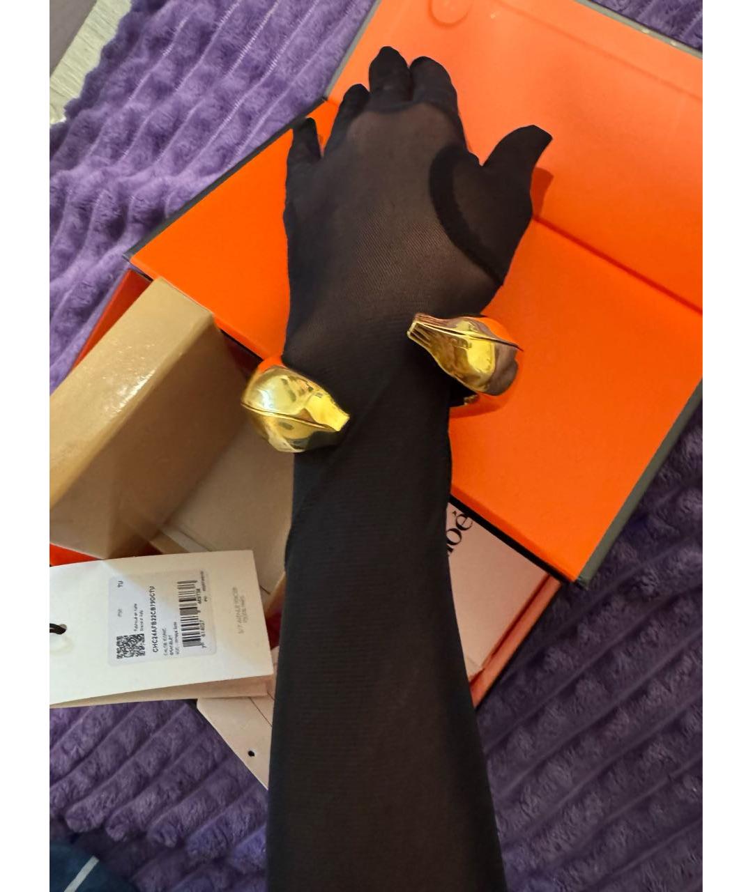 CHLOE Золотой латунный браслет, фото 6