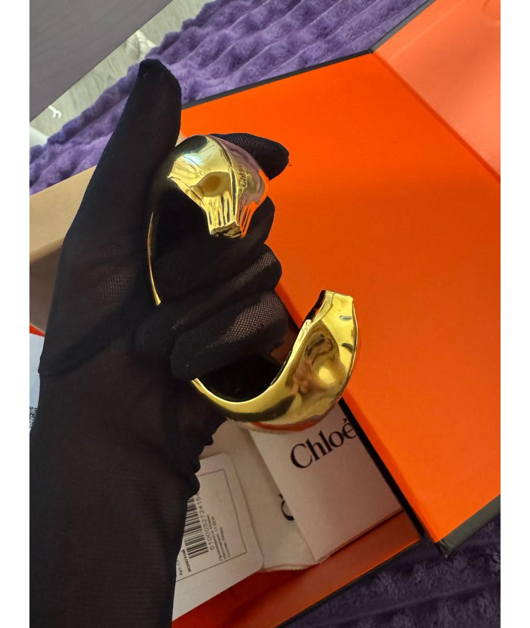 CHLOE Золотой латунный браслет, фото 4