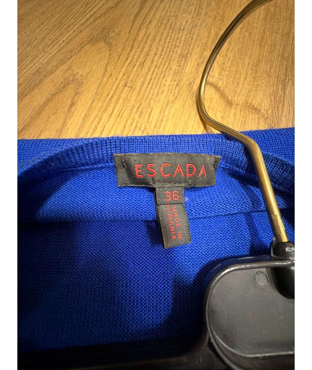 ESCADA Синяя шерстяная майка, фото 7