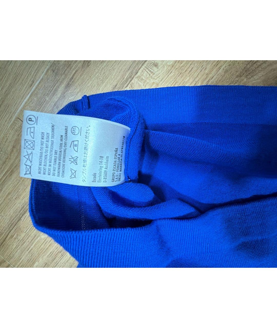 ESCADA Синяя шерстяная майка, фото 6