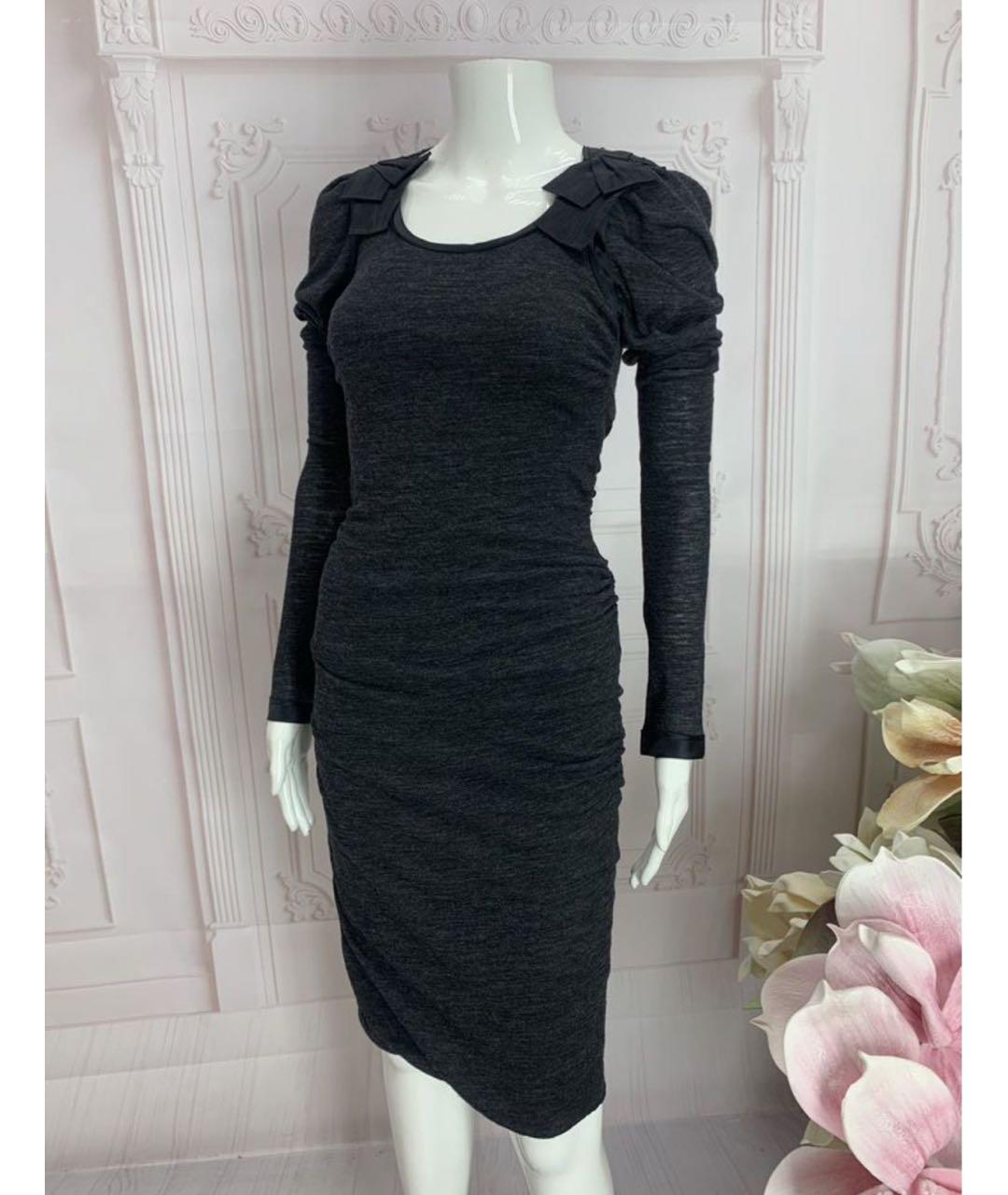 DOLCE&GABBANA Серое шерстяное повседневное платье, фото 6