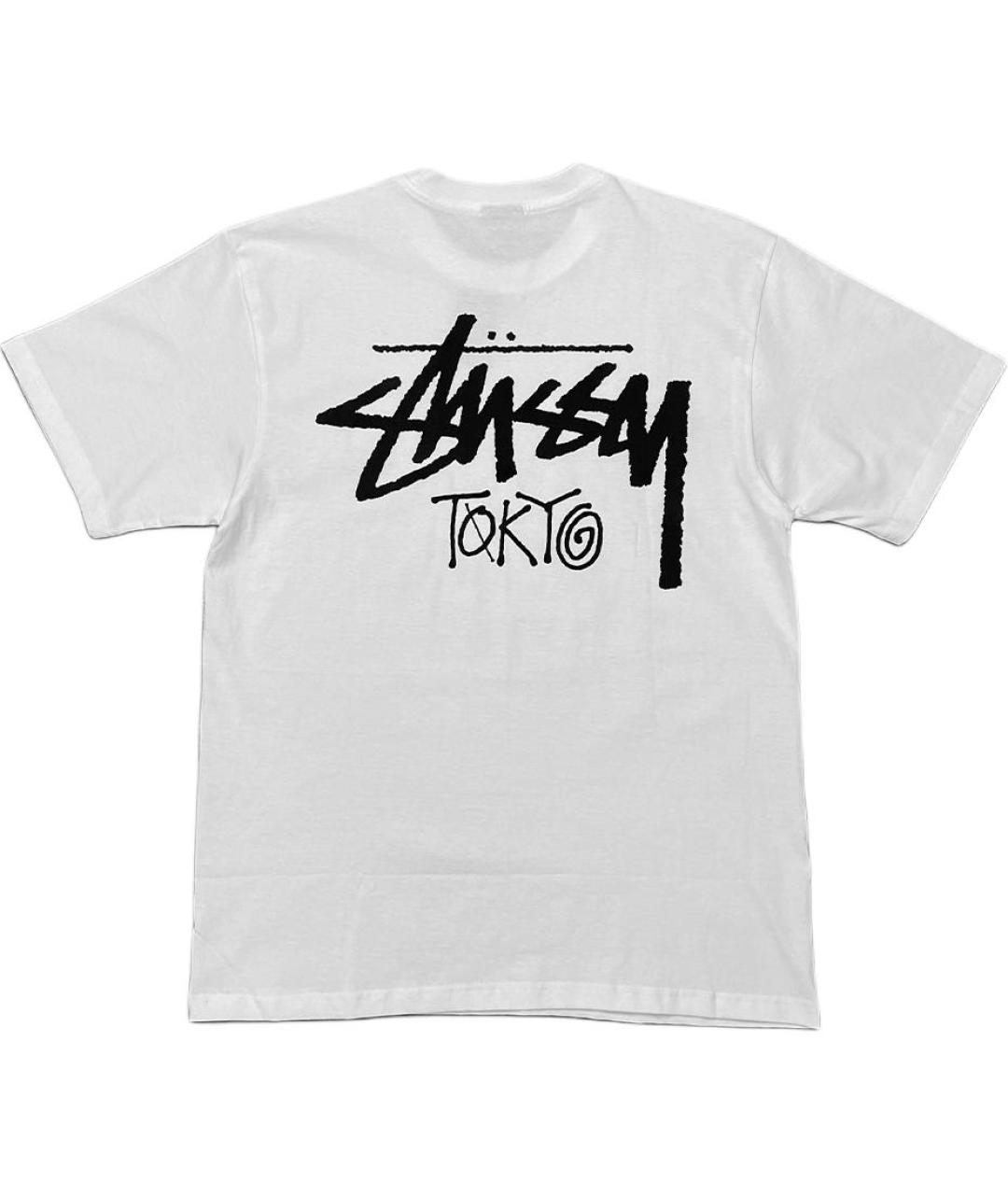 STUSSY Белая хлопковая футболка, фото 2