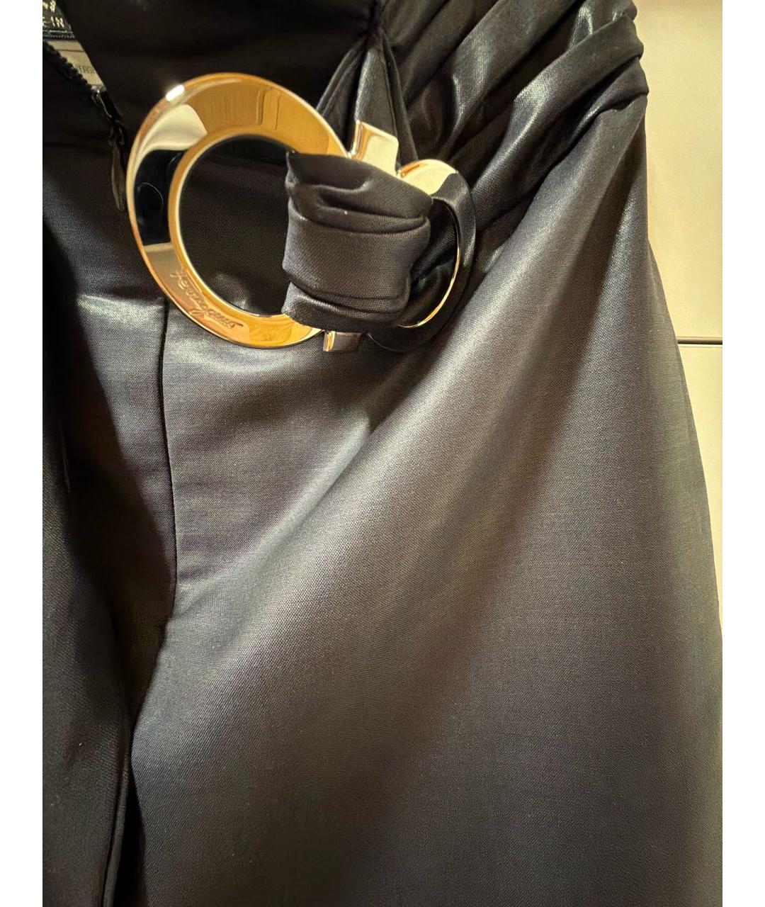 FERRAGAMO Черная шерстяная юбка миди, фото 4