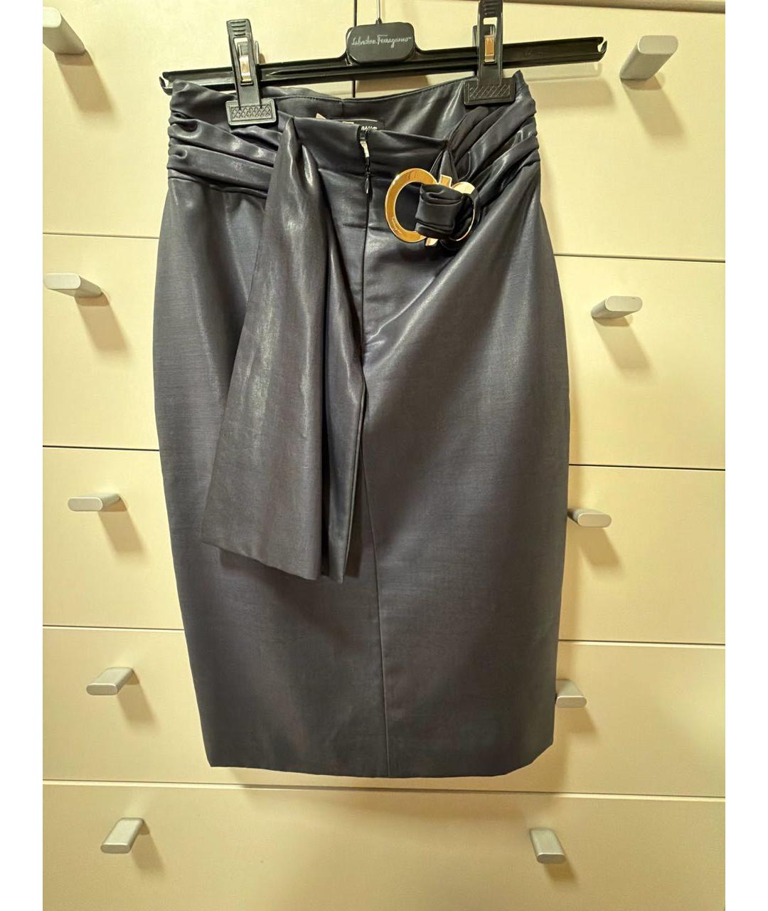 FERRAGAMO Черная шерстяная юбка миди, фото 7