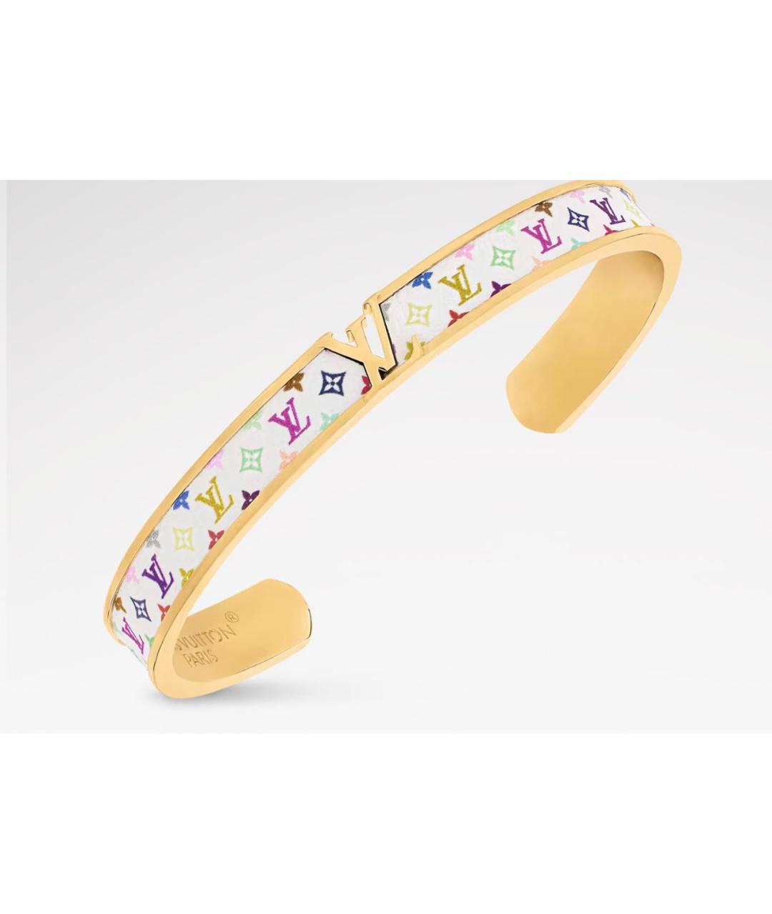 LOUIS VUITTON Белый позолоченный браслет, фото 5