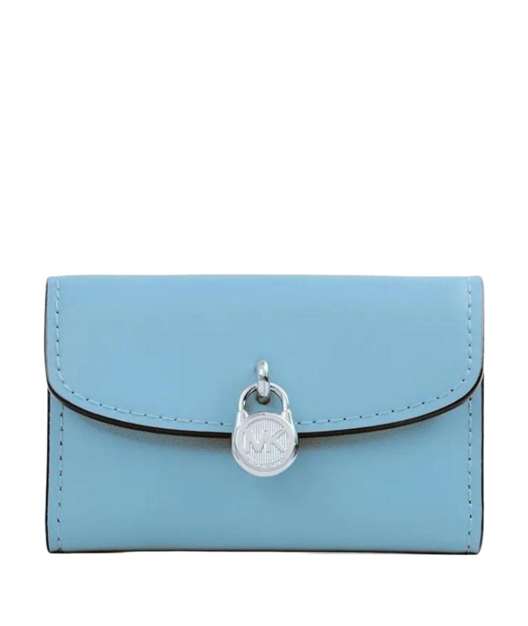 MICHAEL KORS Голубой кожаный кошелек, фото 1