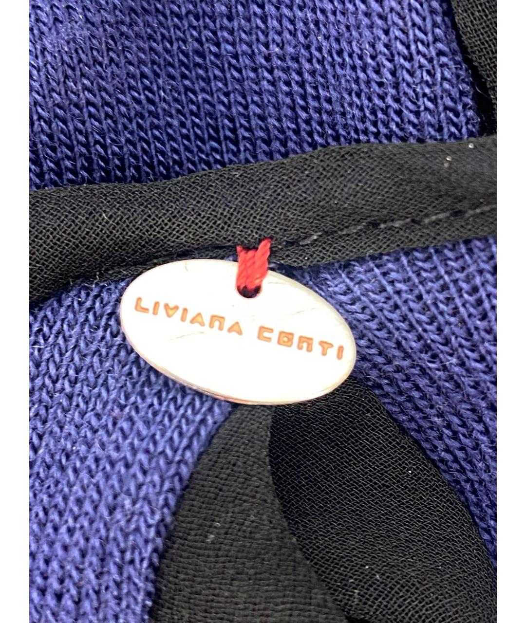 LIVIANA CONTI Темно-синее шерстяное платье, фото 4