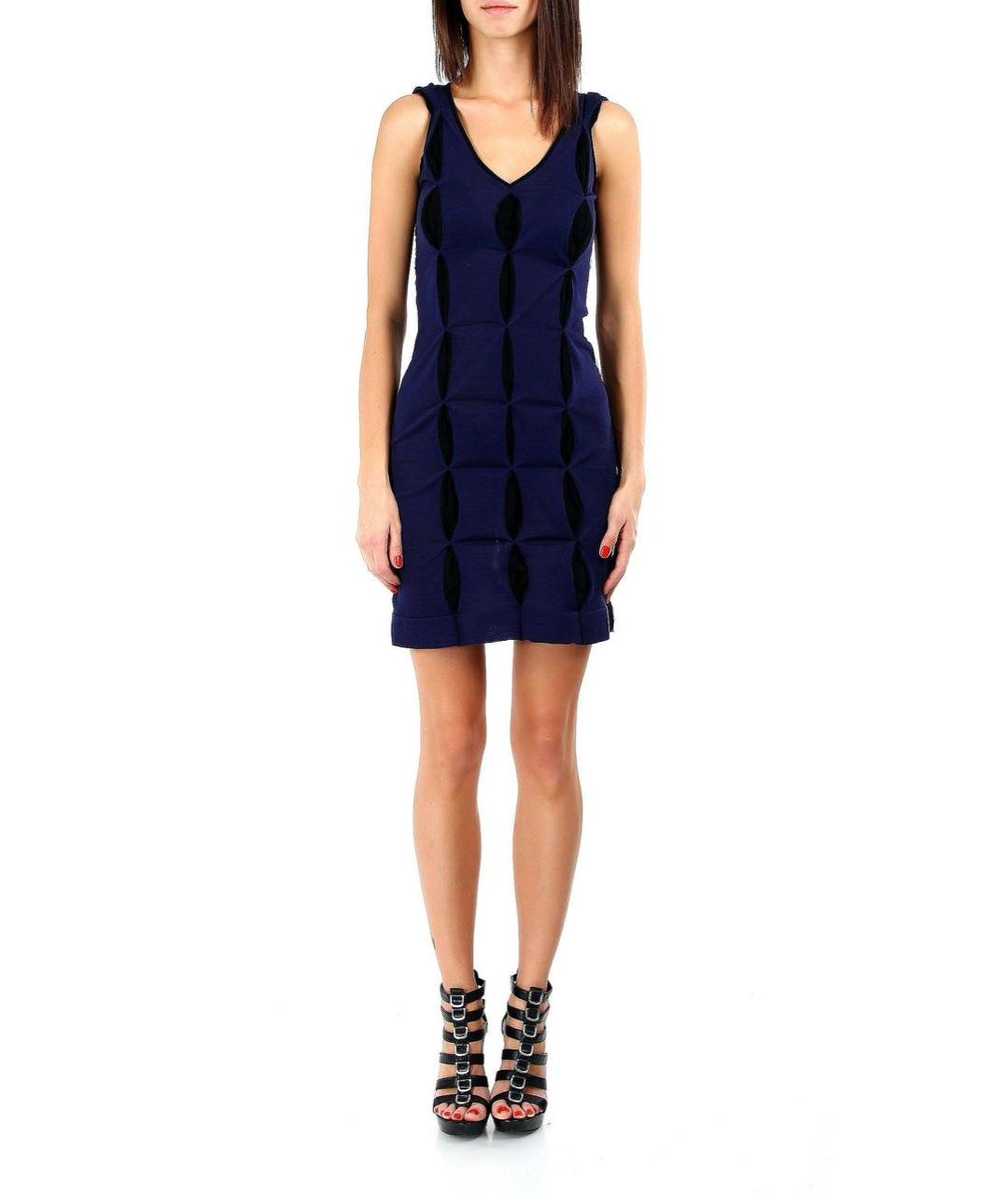 LIVIANA CONTI Темно-синее шерстяное платье, фото 5