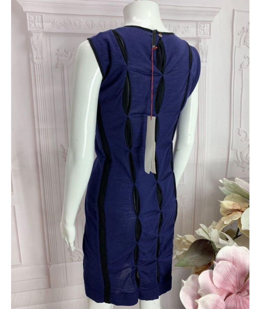 LIVIANA CONTI Темно-синее шерстяное платье, фото 8