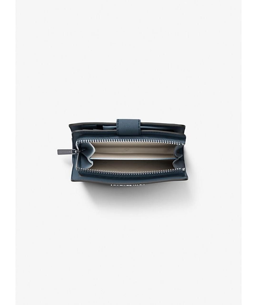 MICHAEL KORS Голубой кожаный кошелек, фото 5