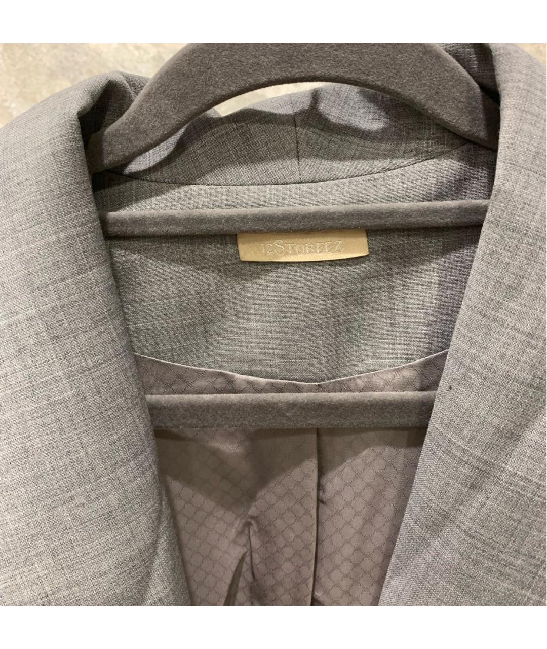 12 STOREEZ Серый шерстяной жакет/пиджак, фото 2
