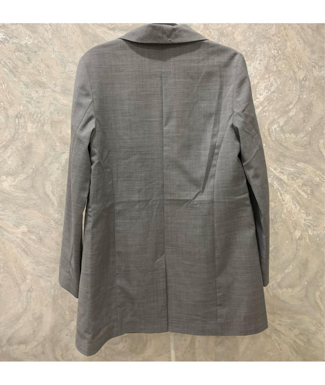 12 STOREEZ Серый шерстяной жакет/пиджак, фото 3