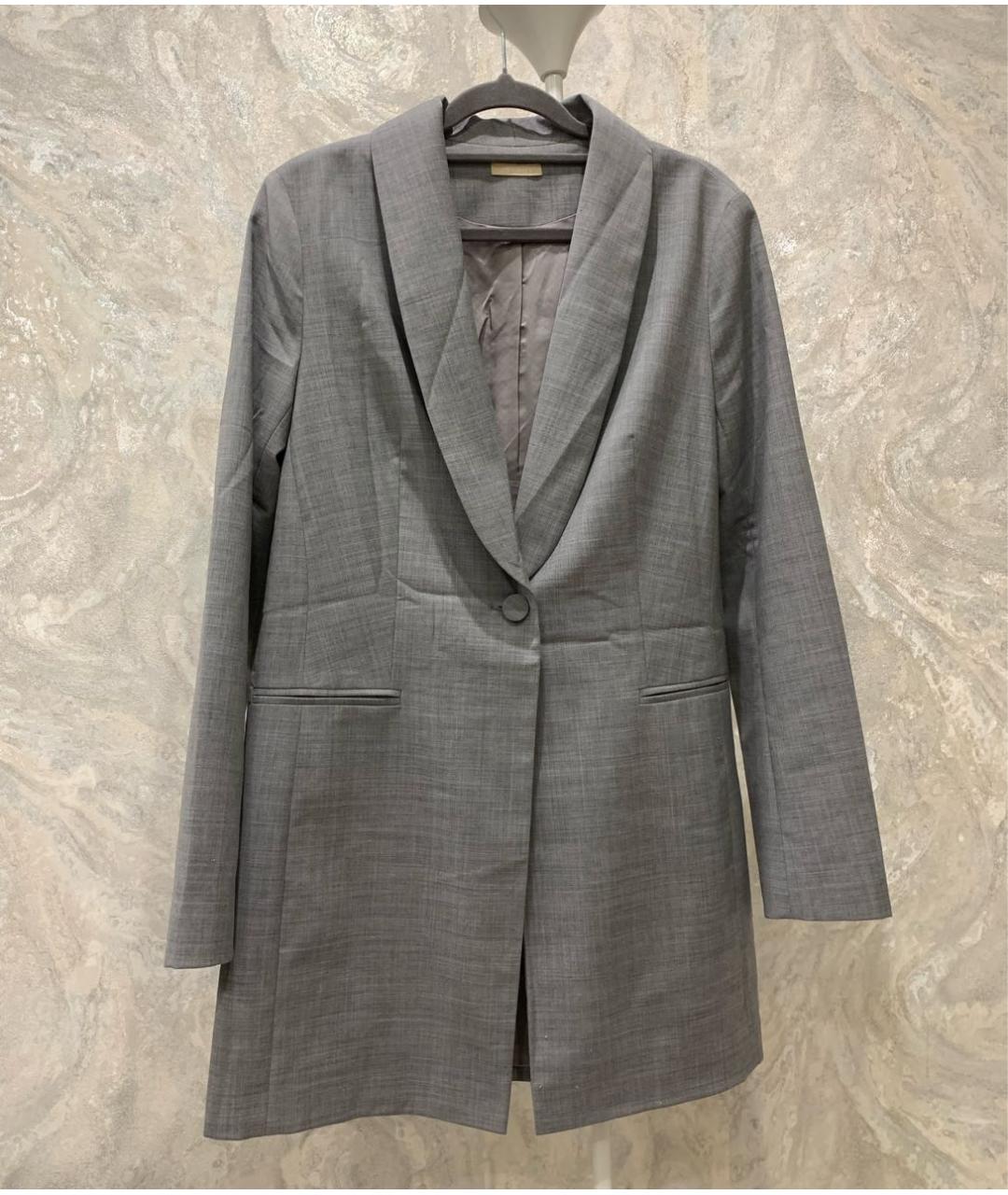 12 STOREEZ Серый шерстяной жакет/пиджак, фото 7