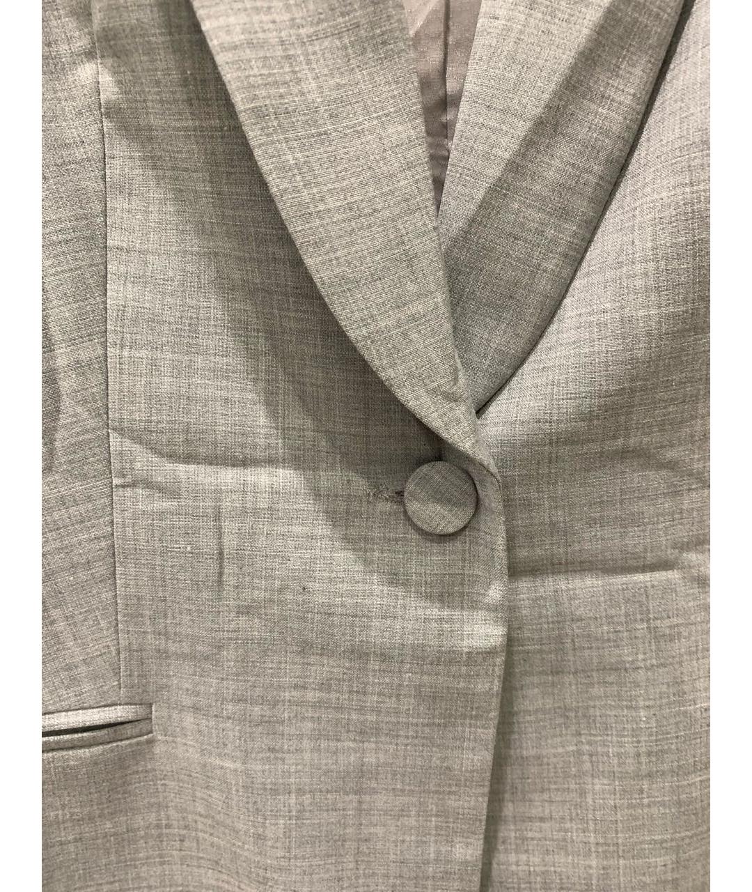 12 STOREEZ Серый шерстяной жакет/пиджак, фото 6