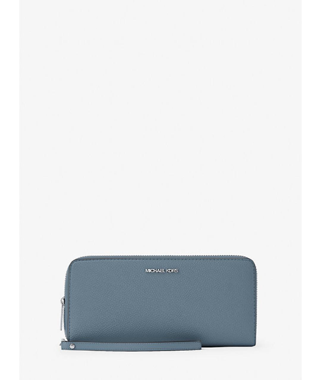 MICHAEL KORS Голубой кожаный кошелек, фото 4