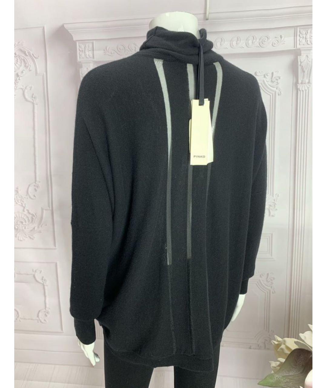 PINKO Черный шерстяной джемпер / свитер, фото 2