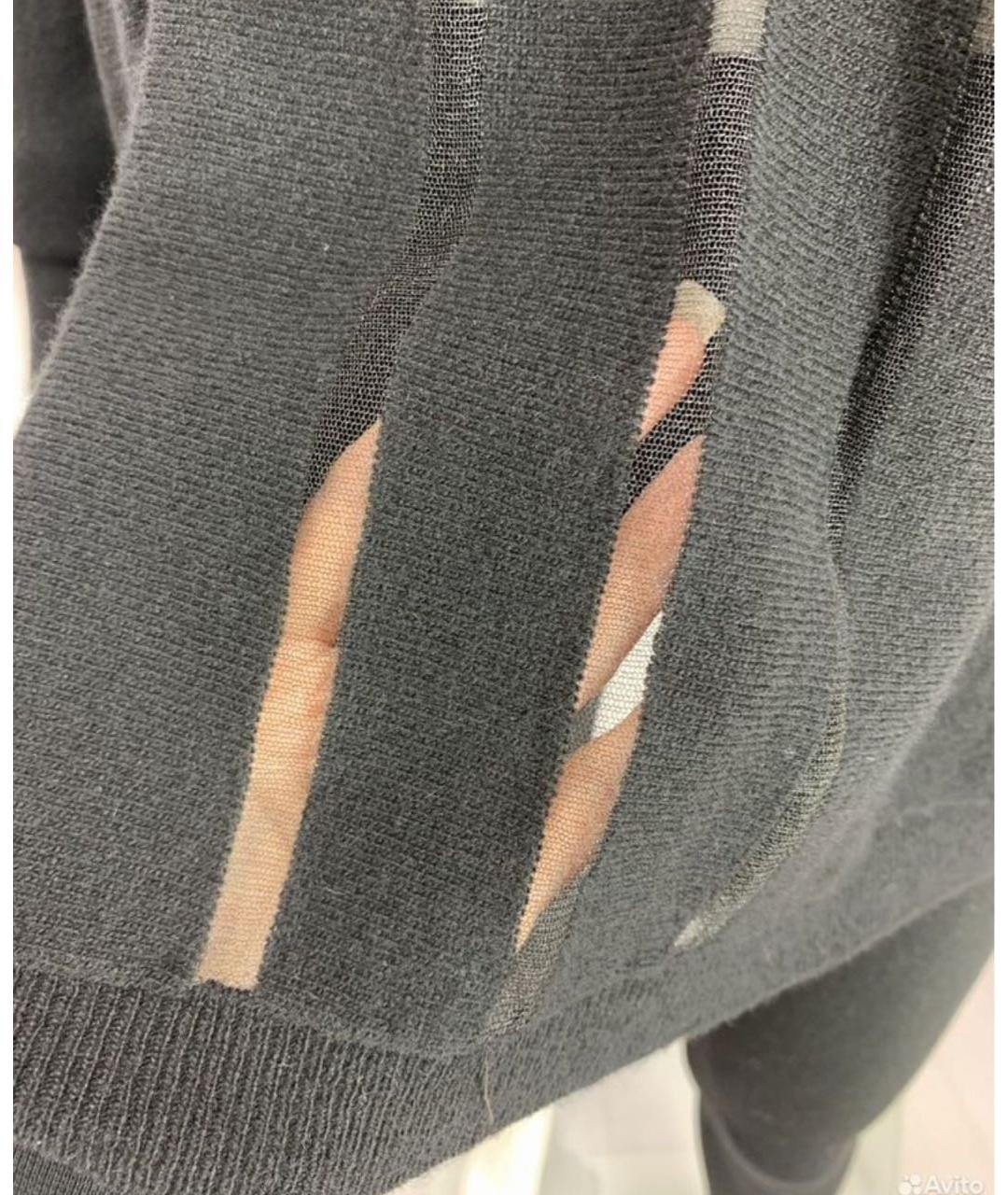 PINKO Черный шерстяной джемпер / свитер, фото 7