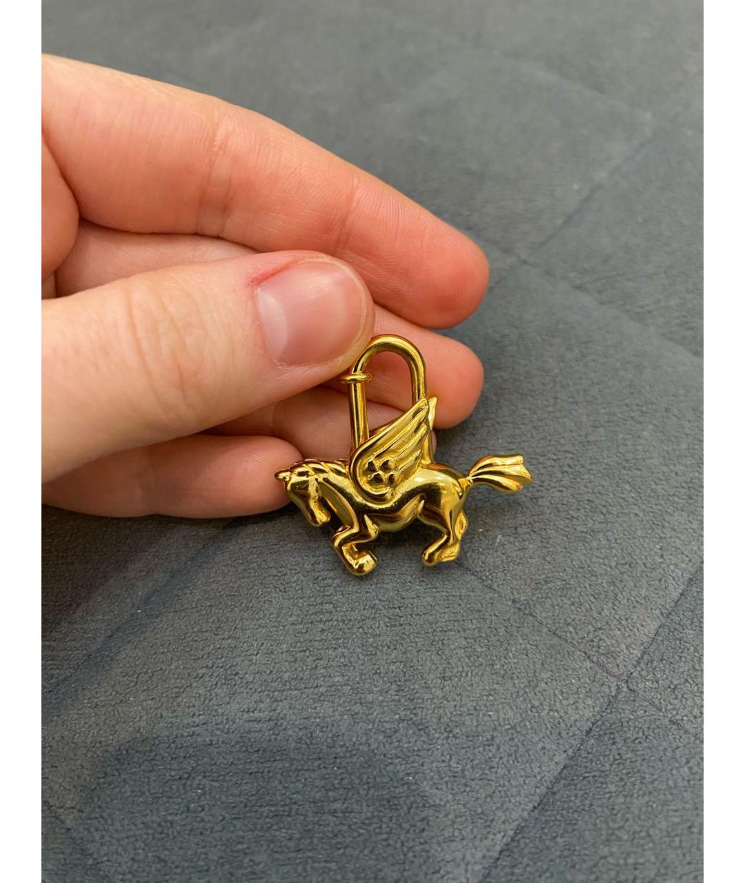 HERMES Золотой брелок, фото 5