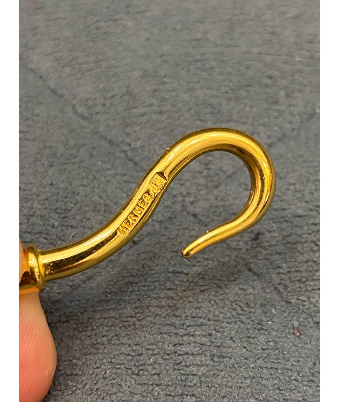 HERMES Коричневый металлический браслет, фото 3