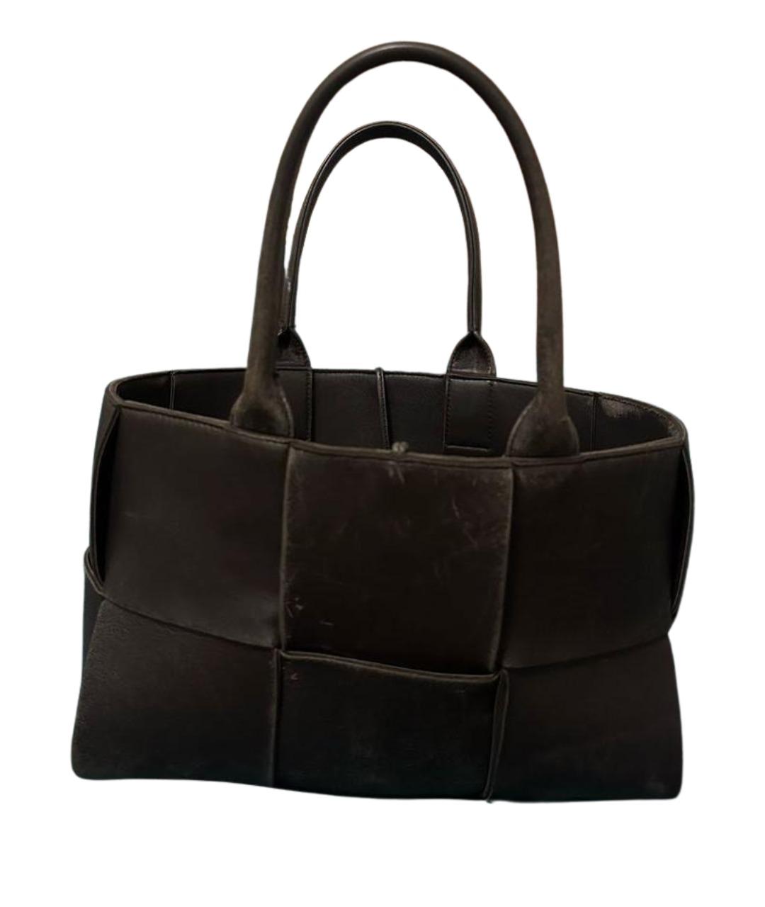 BOTTEGA VENETA Коричневая замшевая сумка с короткими ручками, фото 1