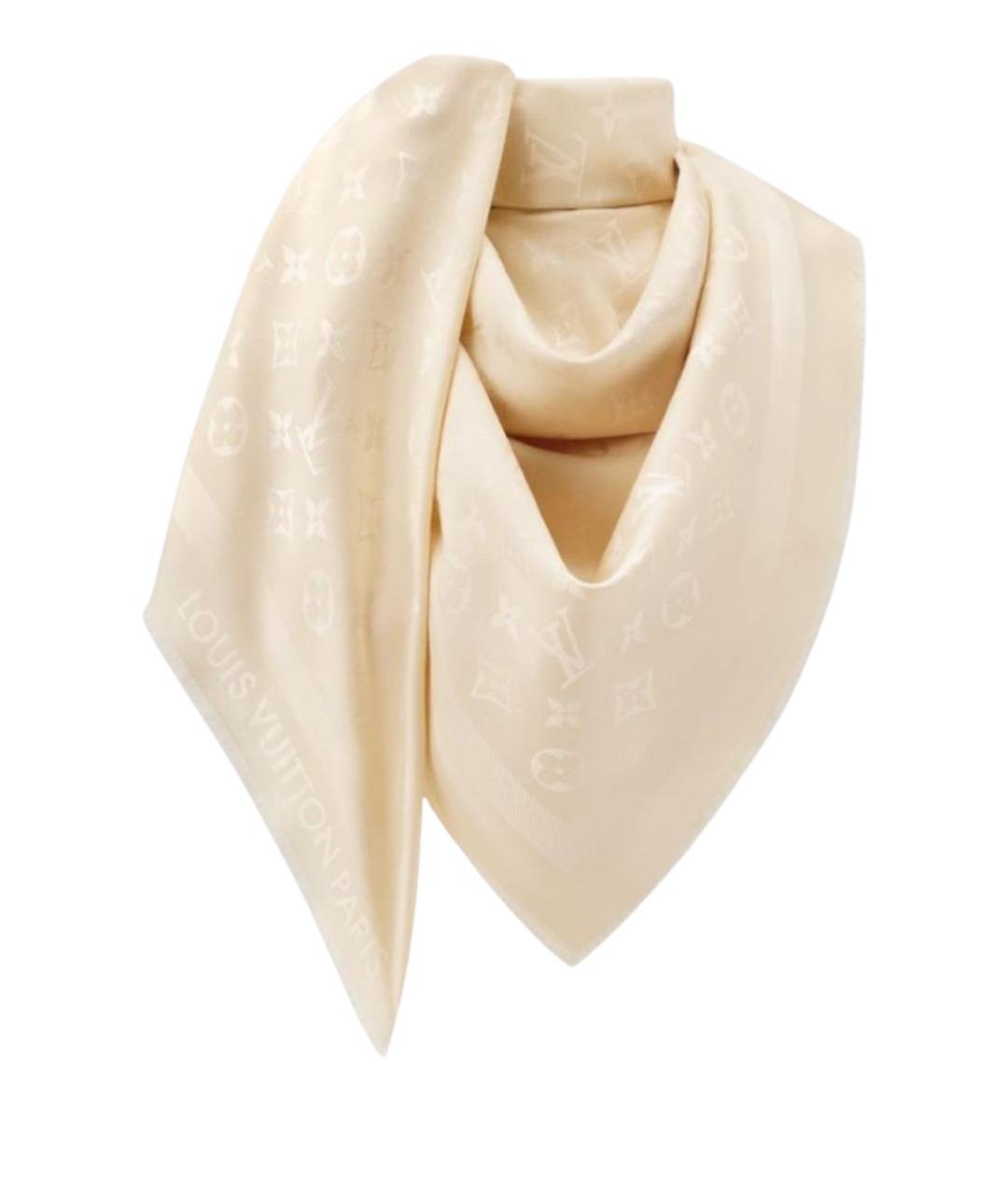 LOUIS VUITTON Бежевый шерстяной платок, фото 1
