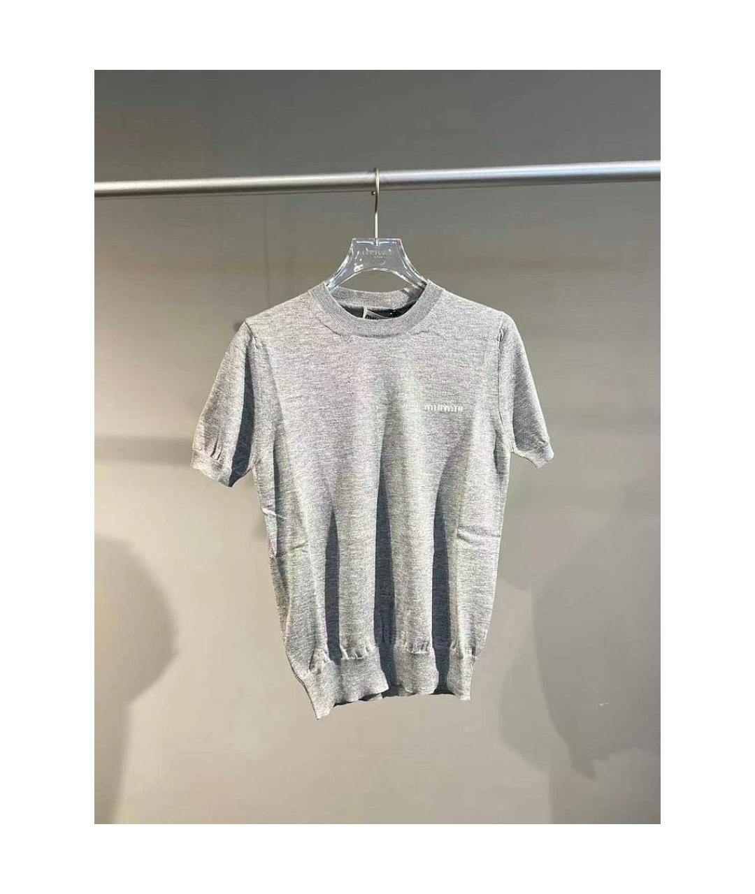 MIU MIU Серый кашемировый джемпер / свитер, фото 4