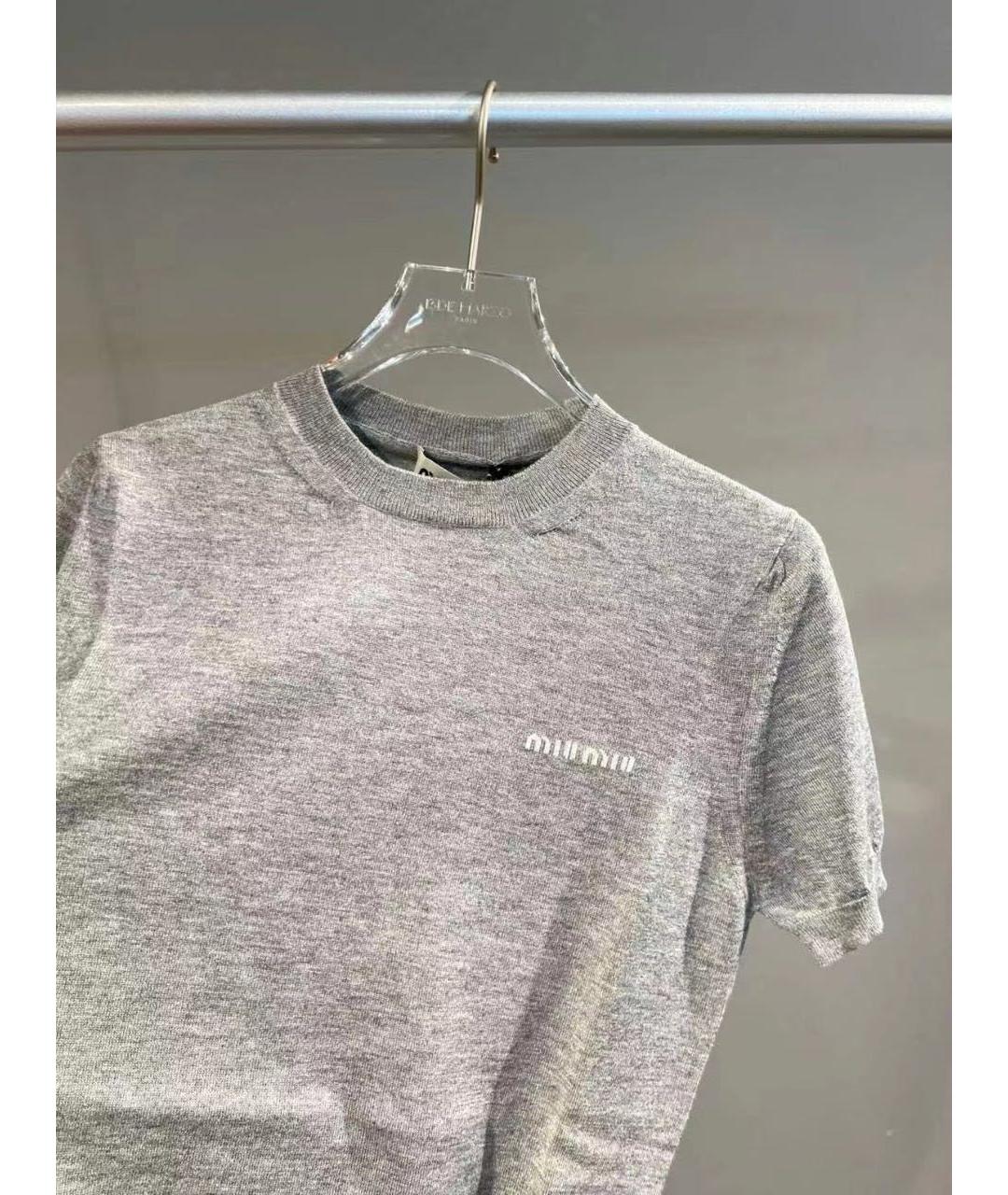 MIU MIU Серый кашемировый джемпер / свитер, фото 3