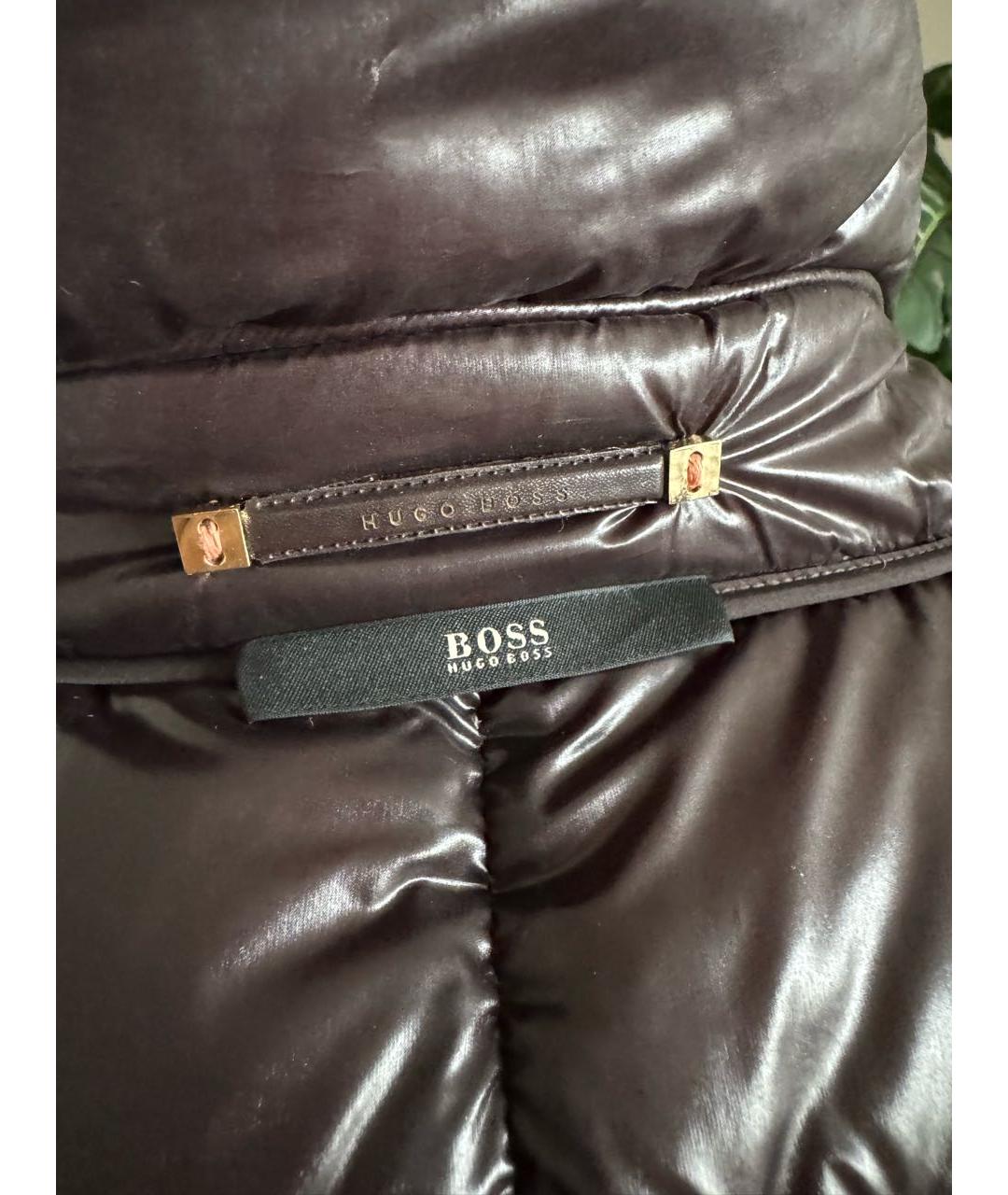 HUGO BOSS Бордовый полиамидовый пуховик, фото 3