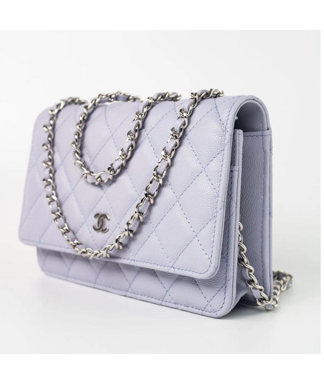 CHANEL Фиолетовая кожаная сумка через плечо, фото 2