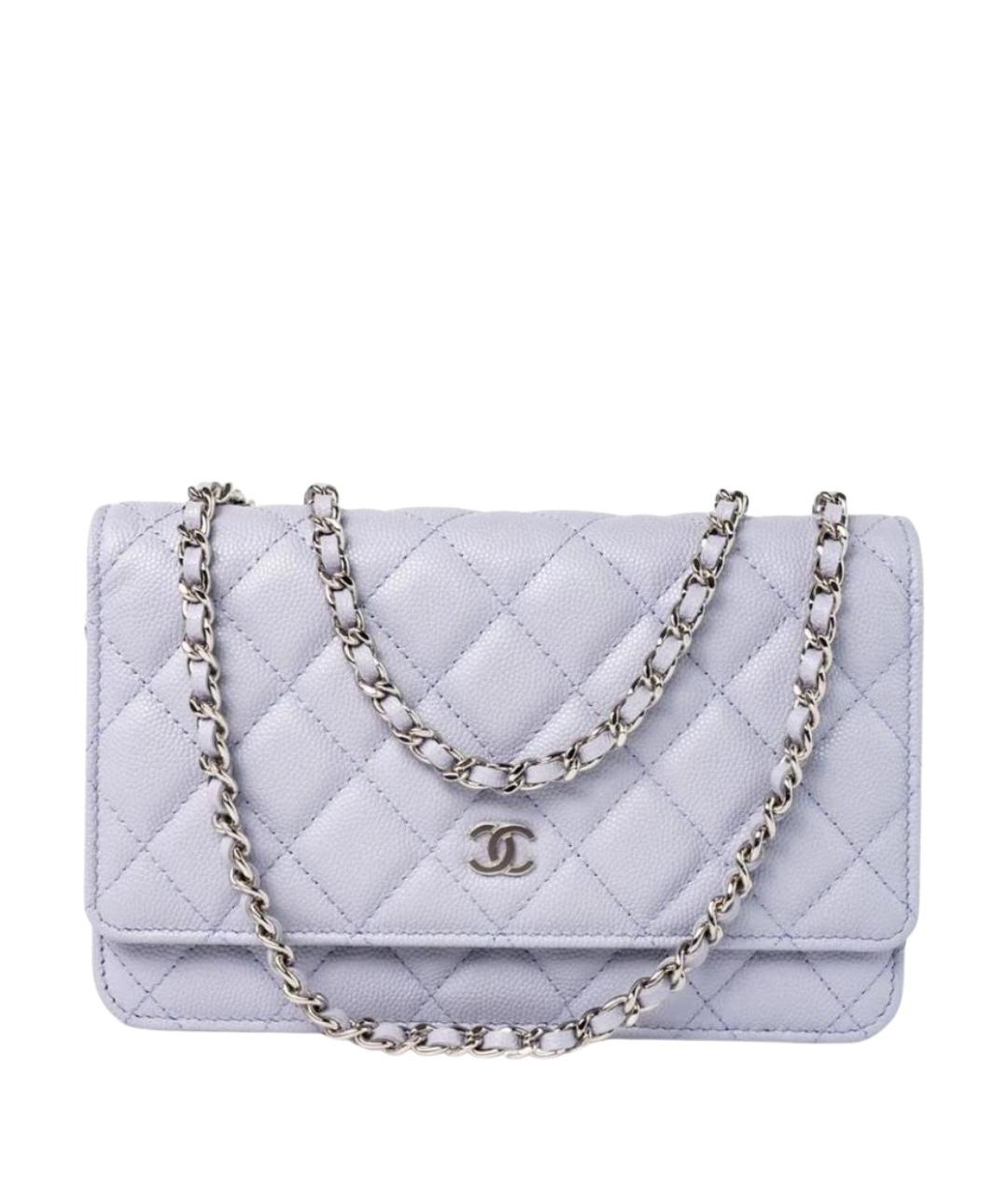 CHANEL Фиолетовая кожаная сумка через плечо, фото 1