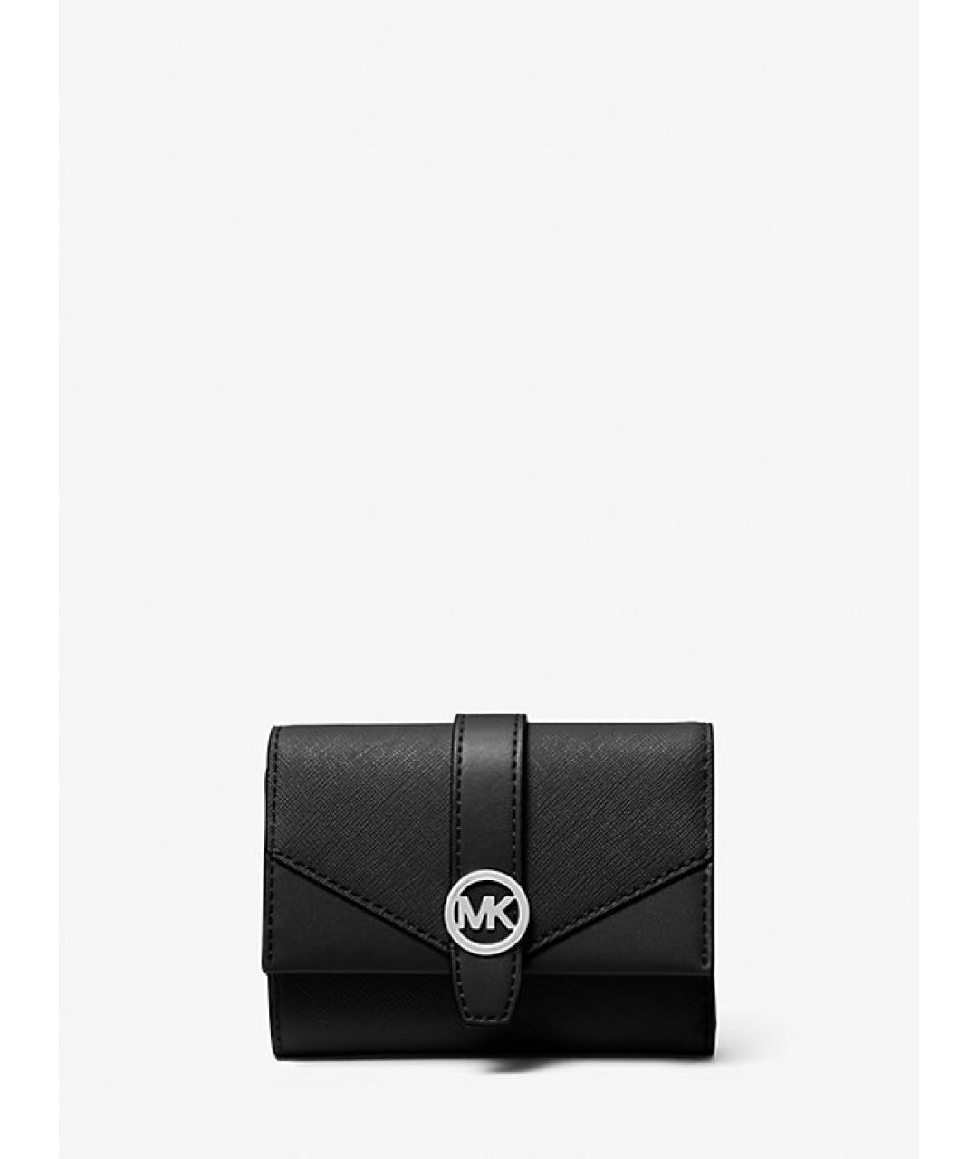 MICHAEL KORS Черный кожаный кошелек, фото 7