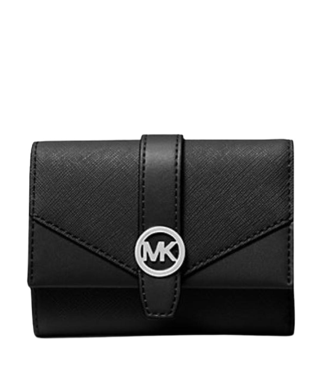 MICHAEL KORS Черный кожаный кошелек, фото 1