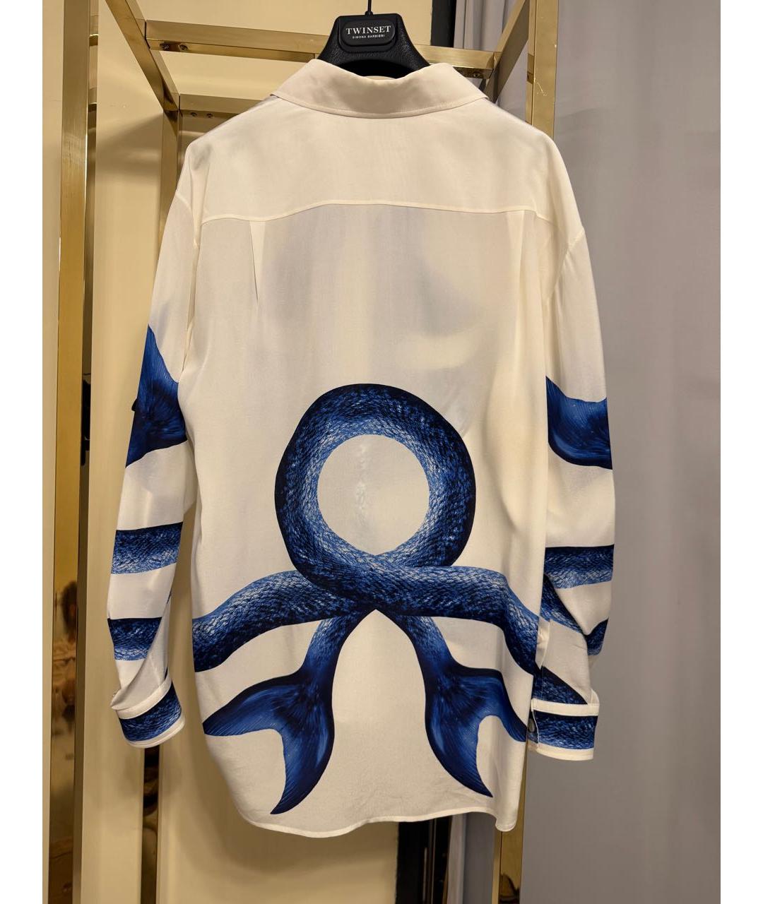 BURBERRY Белая шелковая блузы, фото 3