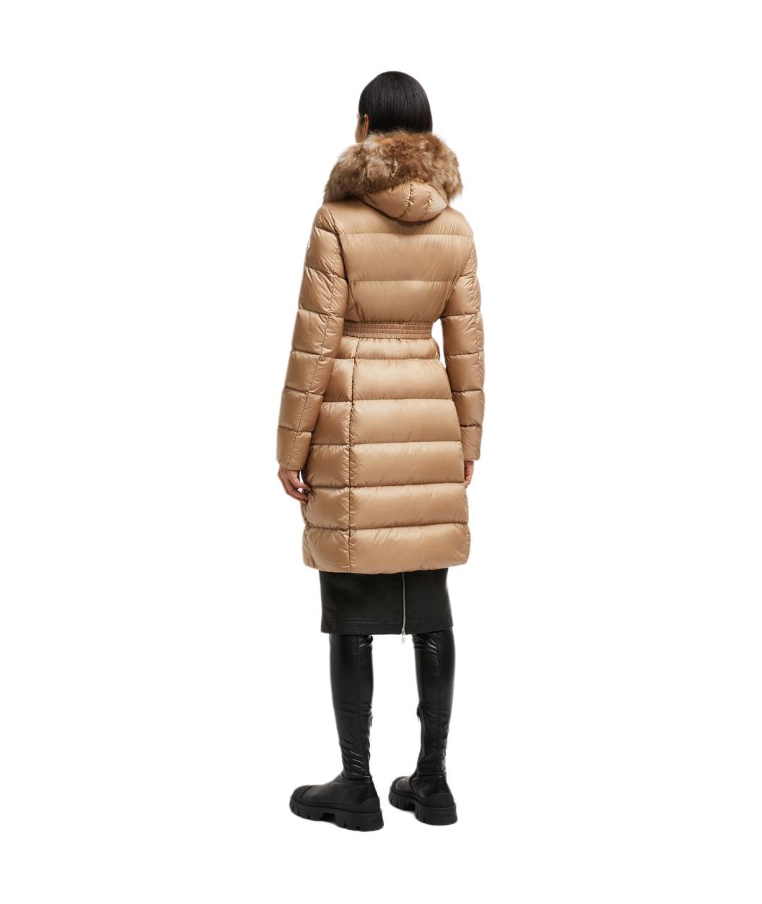 MONCLER Бежевый пуховик, фото 3