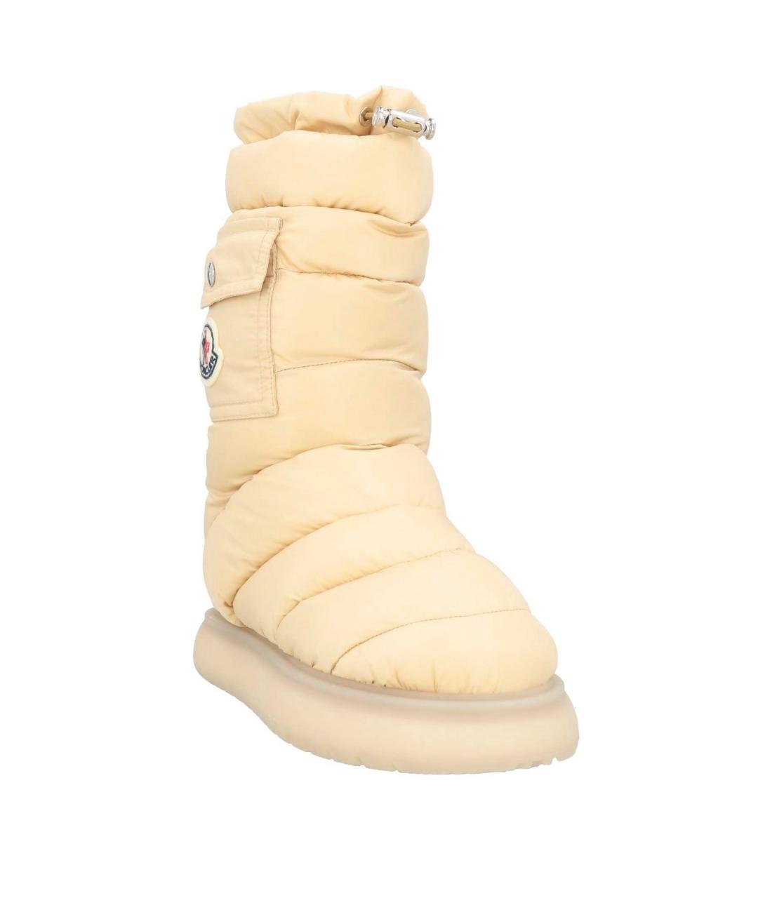 MONCLER Бежевые текстильные полусапоги, фото 2