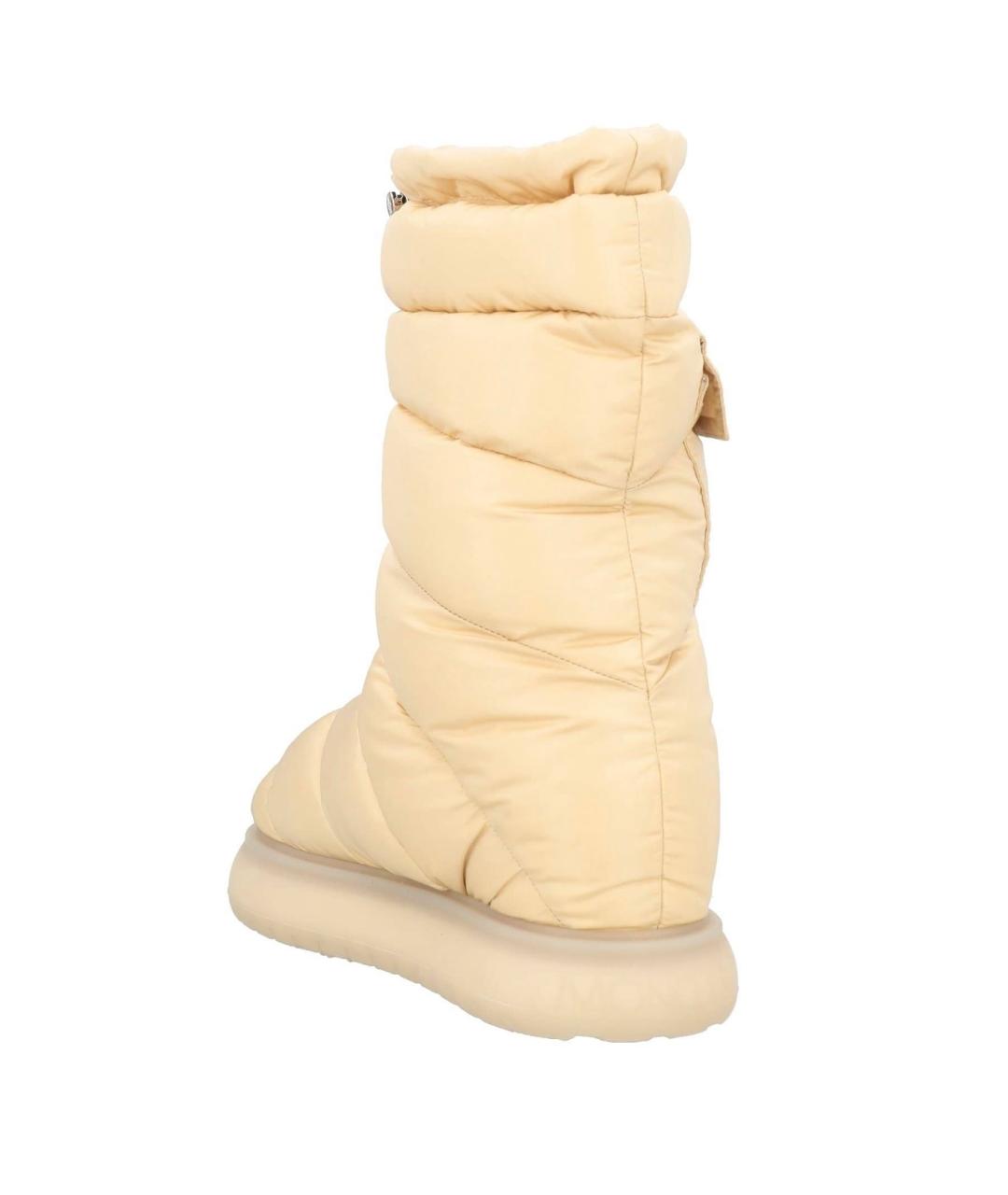 MONCLER Бежевые текстильные полусапоги, фото 4