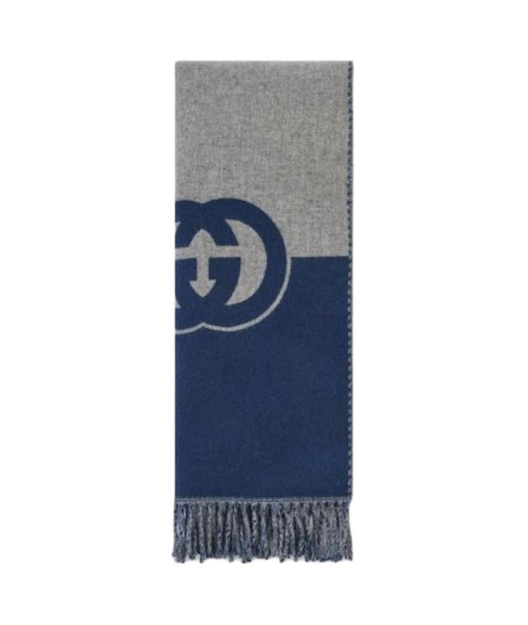 GUCCI Серый шарф, фото 2