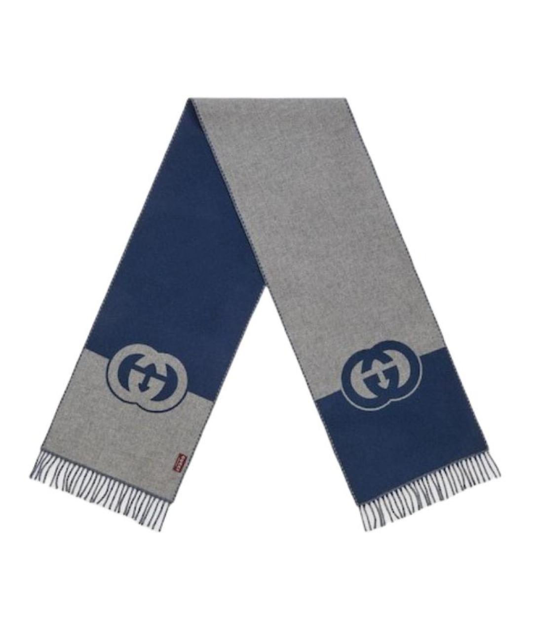 GUCCI Серый шарф, фото 1