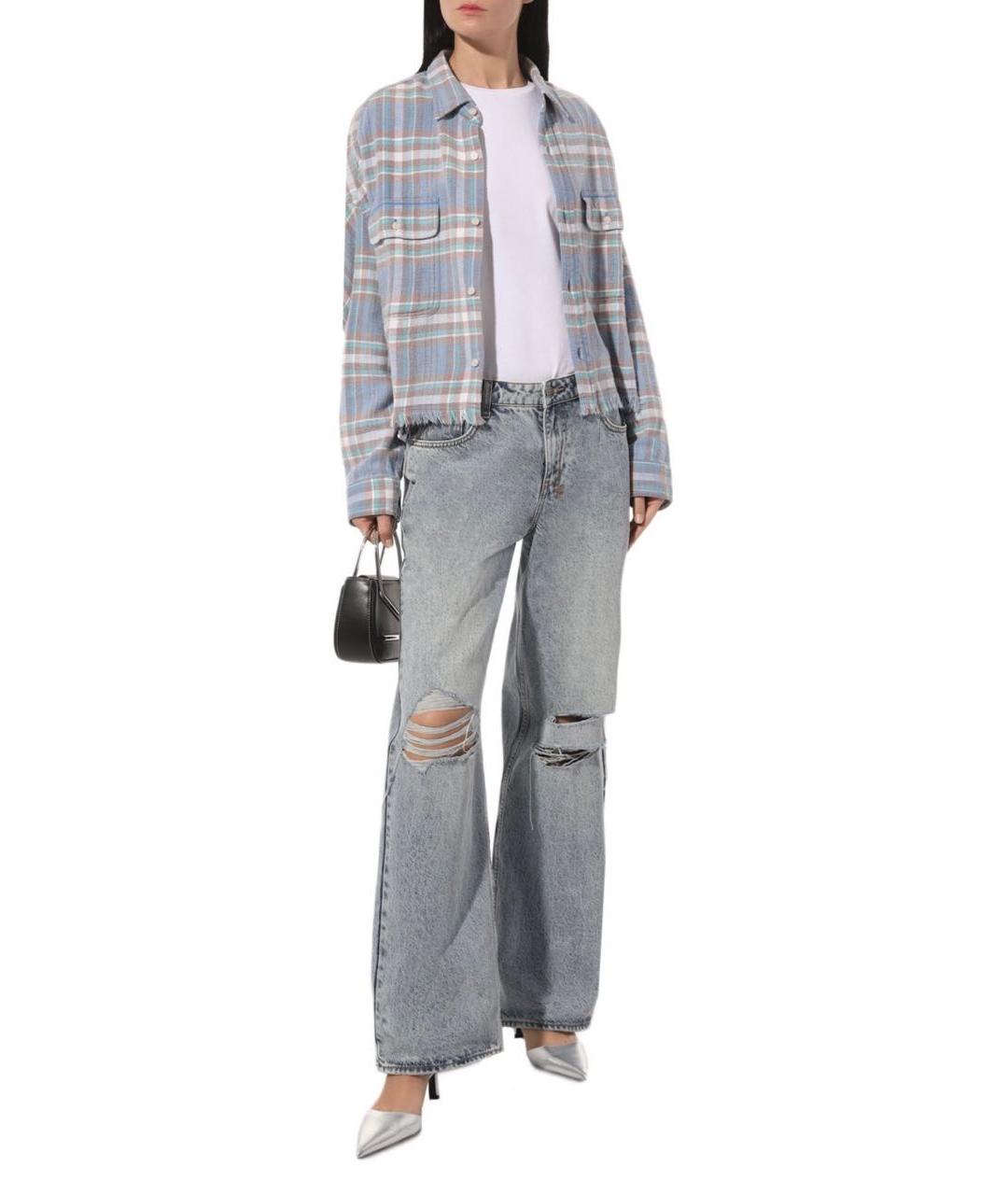 R13 Голубая хлопковая рубашка, фото 2