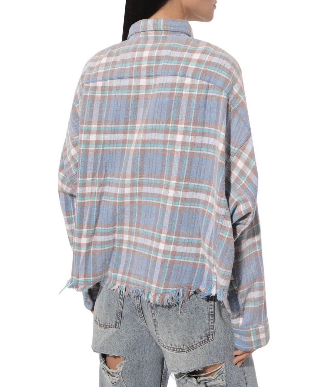 R13 Голубая хлопковая рубашка, фото 4