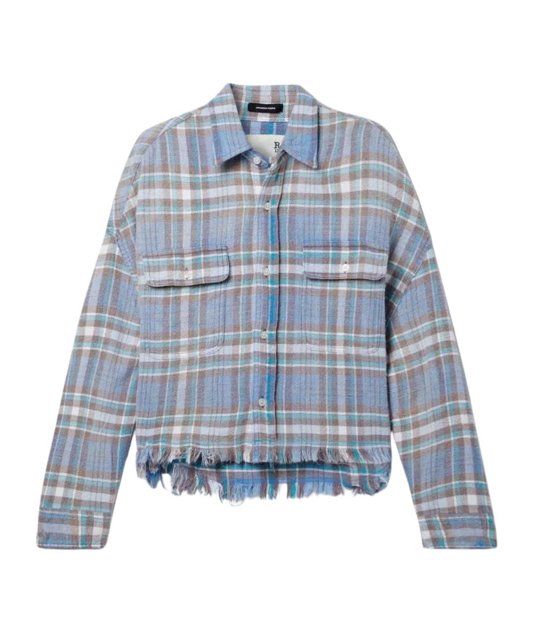 R13 Голубая хлопковая рубашка, фото 1