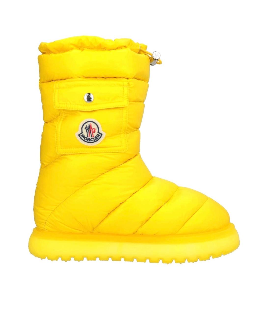 MONCLER Желтые текстильные полусапоги, фото 1