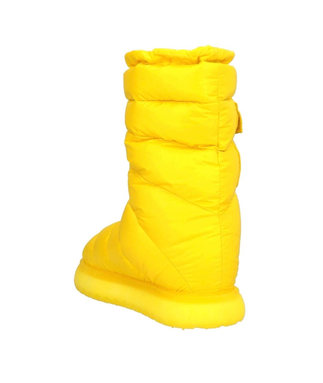 MONCLER Желтые текстильные полусапоги, фото 4